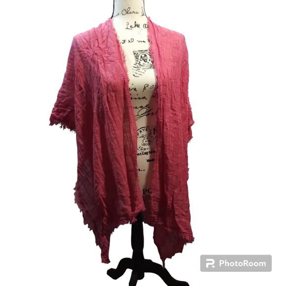 Vince Camuto Other - Vince Camuto Natural Sun Kissed Coral Cardigan Cover Up Beach Vacation Size OS
